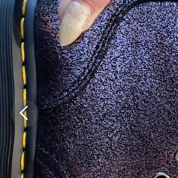 NWT Dr. Martens liquid Chelsea Boot Platforms leather metallic Fur punk grunge - Picture 6 of 14